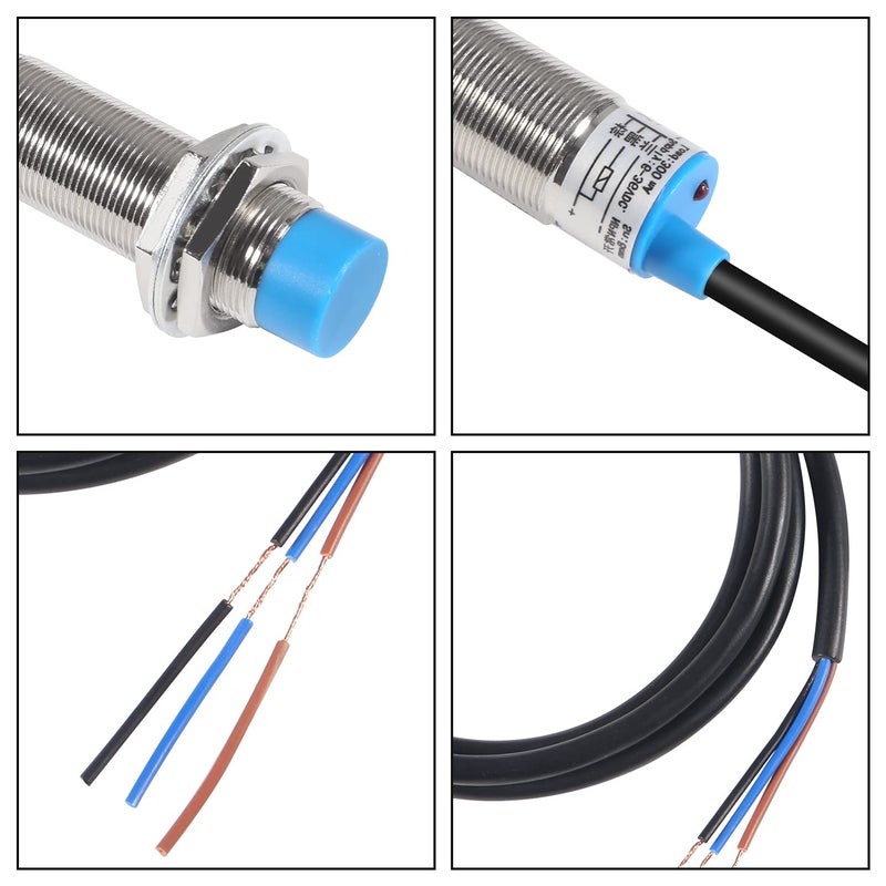 DORHEA 3Pcs LJ18A3-8-Z/BX NPN NO Inductive Proximity Sensor Switch Detector 8mm Detecting Distance DC 6-36V M18 Approach Switch 300mA 3 Wire LJ18A3-8-Z/BX for 3D Printer Probe Bed Leveling, MCU Board - Image 4